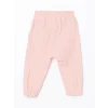 LCW baby Pembe Bisiklet Yaka Dokulu Kız Çocuk Gömlek ve Pantolon 2li