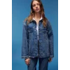 Defacto D8664 Mavi Oversize Geniş Kalıp Jean Ceket