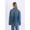 Defacto D8664 Mavi Oversize Geniş Kalıp Jean Ceket