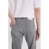 Defacto D9782 Gri Pedro Slim Fit Dar Kalıp Normal Bel Dar Paça Jean Pantolon