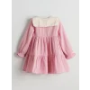 LCW Kids Pembe Bebe Yaka Kız Çocuk Müslin Elbise