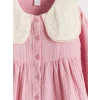 LCW Kids Pembe Bebe Yaka Kız Çocuk Müslin Elbise