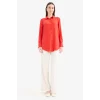 Defacto Z3538 Kırmızı Regular Fit Basic Düz Uzun Kollu Tesettür Gömlek Tunik