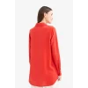 Defacto Z3538 Kırmızı Regular Fit Basic Düz Uzun Kollu Tesettür Gömlek Tunik