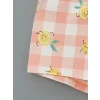 LCW Kids Ekru Bisiklet Yaka Kız Çocuk Şortlu Pijama Takımı