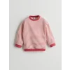 LCW baby Pembe Çizgili Kız Bebek Sweatshirt ve Tayt 2li