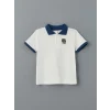 LCW Kids Ekru Polo Yaka Nakışlı Erkek Çocuk Tişört ve Şort 2li