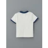 LCW Kids Ekru Polo Yaka Nakışlı Erkek Çocuk Tişört ve Şort 2li