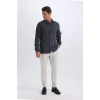 Defacto Z9933 Gri %100 Pamuk Yazlık Jogger Chino Pantolon Beli Bağcıklı Cepli Düz Paça