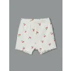 LCW baby Ekru Kiraz Baskılı Kız Bebek Şortlu Pijama Takım