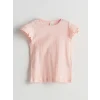 LCW baby Pembe Bisiklet Yaka Kız Bebek Şortlu Pijama Takımı