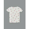 LCW baby Ekru Kiraz Baskılı Kız Bebek Şortlu Pijama Takım