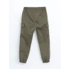 LCW Kids Haki Beli Lastikli Erkek Çocuk Kargo Pantolon