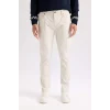 Defacto B2089 Bej Yazlık Gabardin Chino Kanvas Pantolon Slim Fit Dar Kesim Dar Paça Cepli