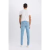 Defacto D0025 Mavi Carlo Skinny Fit Ekstra Dar Kalıp Normal Bel Ekstra Dar Paça Jean Pantolon