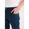Defacto W7086 İndigo Sergio Regular Fit Normal Kalıp Normal Bel Boru Paça Jean Pantolon