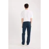 Defacto W7086 İndigo Sergio Regular Fit Normal Kalıp Normal Bel Boru Paça Jean Pantolon