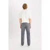 Defacto B7349 Gri Sergio Regular Fit Normal Bel Boru Paça Jean Pantolon