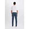 Defacto B3622 İndigo Pedro Slim Fit Dar Kalıp Normal Bel Dar Paça Jean Pantolon