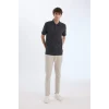Defacto C1293 Antrasit %100 Pamuk Regular Fit Kısa Kollu Basic Düz Pike Kumaş Polo Tişört