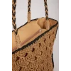 Defacto E1410 Bej Kadın Hasır Omuz Çantası