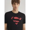 Mavi 066875-900 Superman Baskılı Siyah Tişört