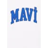 Mavi 6610030-620 Mavi Logo Baskılı Beyaz Tişört