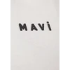 Mavi 1612518-70057 Mavi Logo Baskılı Beyaz Tişört