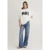 Mavi 1S10175-80194 Mavi Logo Patchli Beyaz Sweatshirt