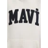 Mavi 1S10175-80194 Mavi Logo Patchli Beyaz Sweatshirt