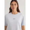 Mavi 1612829-89201 Mavi Logo Baskılı Beyaz Tişört