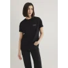 Mavi 1611309-900 Mavi Logo Baskılı Siyah Tişört