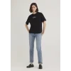 Mavi 1611594-900 Mavi Logo Baskılı Siyah Tişört