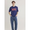 Mavi 0611711-70722 Mavi Logo Baskılı Lacivert Tişört
