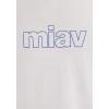 Mavi 0611704-620 Miav Baskılı Oversize Beyaz Tişört