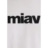 Mavi 067153-602 Siyah Miav Baskılı Beyaz Tişört