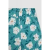 Defacto C5373 Yeşil Kız Çocuk Wide Leg Geniş Bol Paça Çiçekli Beli Lastikli Bürümcük Pantolon