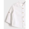 LCW Kids Beyaz Hakim Yaka Uzun Kollu Basic Erkek Bebek Gömlek