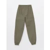 LCW Kids Haki Beli Lastikli Kız Çocuk Jogger Pantolon