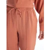 LCWAIKIKI Classic Kahverengi Beli Lastikli Havuç Kesim Kadın Pantolon