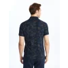 SOUTHBLUE Lacivert Polo Yaka Kısa Kollu Desenli Penye Erkek Tişört