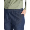 LCW Modest Indigo Beli Lastikli Carrot Fit Kadın Jean Pantolon