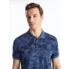 SOUTHBLUE Indigo Polo Yaka Kısa Kollu Desenli Erkek Tişört