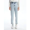 LCWAIKIKI Classic Indigo Beli Lastikli Slim Fit Kadın Jean Pantolon