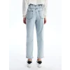 LCWAIKIKI Classic Indigo Beli Lastikli Slim Fit Kadın Jean Pantolon