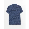 SOUTHBLUE Indigo Polo Yaka Kısa Kollu Desenli Erkek Tişört