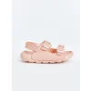 LCW STEPS Pembe Baskılı Çift Bantlı Kız Bebek Sandalet