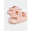 LCW STEPS Pembe Baskılı Çift Bantlı Kız Bebek Sandalet
