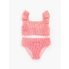 LCW Kids Mercan Hızlı Kuruyan Çizgili Kız Çocuk Bikini
