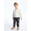 LCW Kids Antrasit Beli Lastikli Baskılı Erkek Bebek Jogger Eşofman Altı